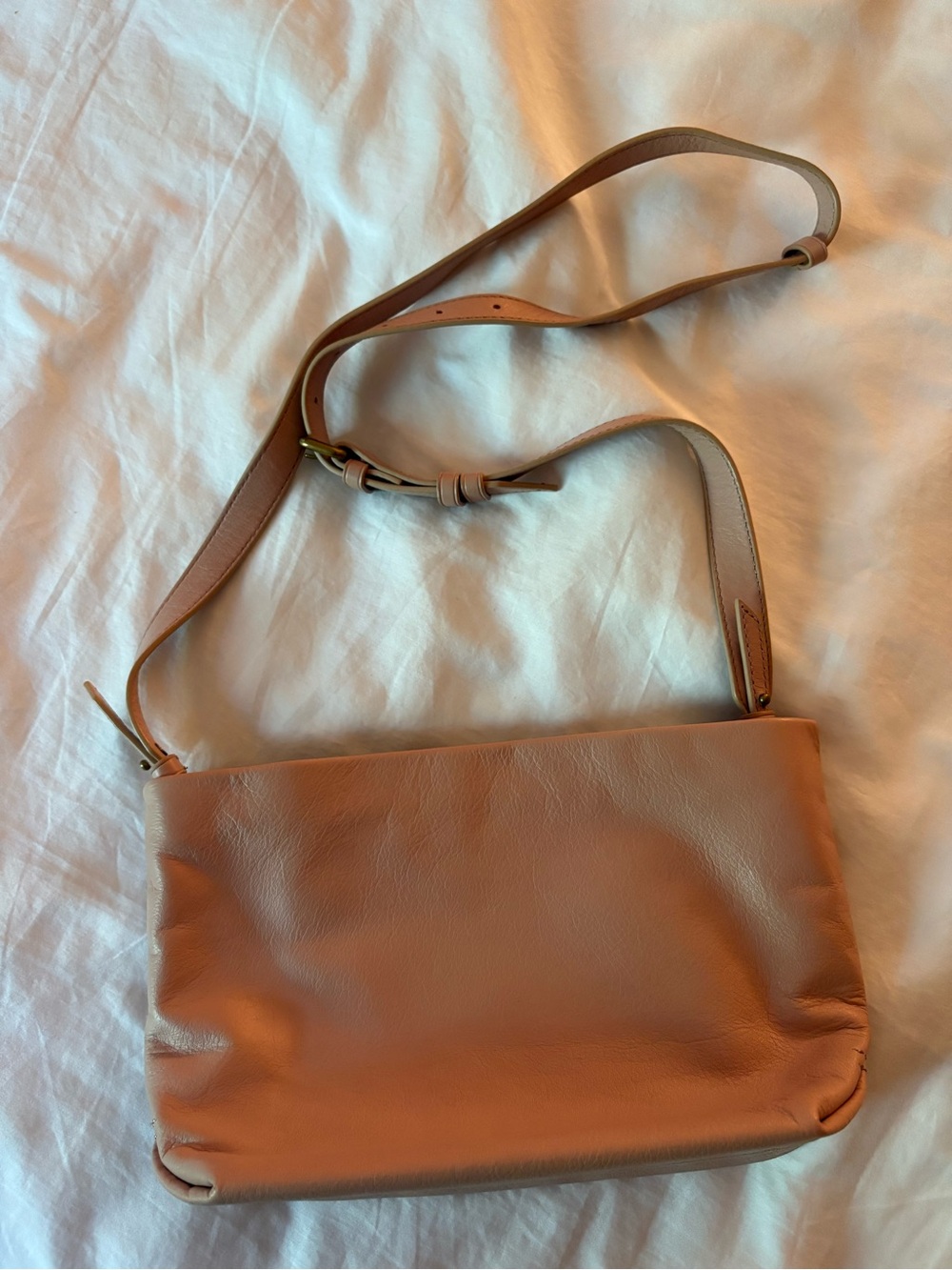 J.Crew Pale Pink Leather Crossbody